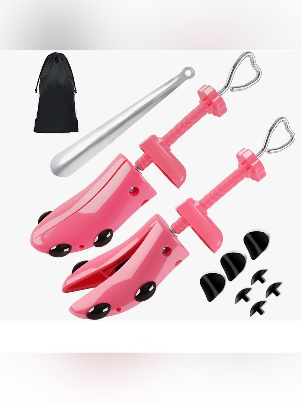 NWT Pink Shoe Stretcher Pair with Accessories Sz 5.5-10